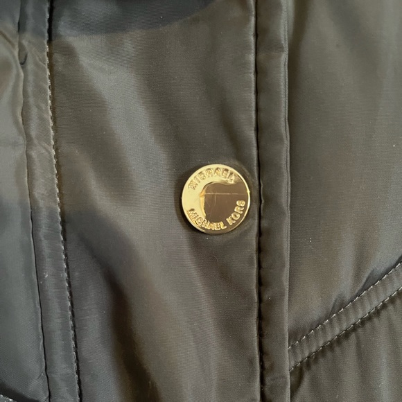 Michael Kors Faux-Fur-Trim Hooded Puffer Coat, Size XL, Dark Gray - Picture 5 of 8